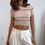 Thumbnail: Striped Metallic Crop Top