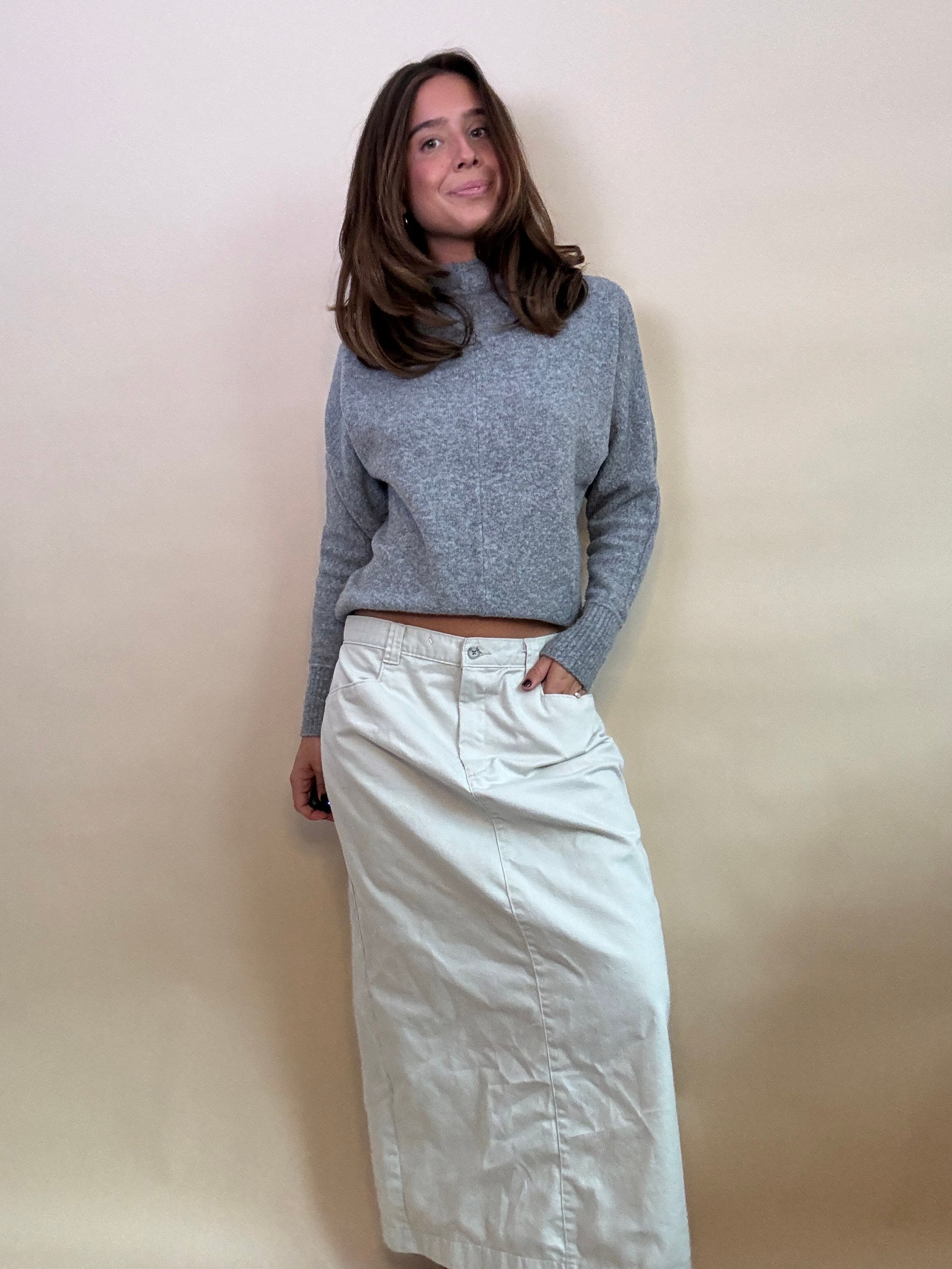 Vintage Khaki Maxi Skirt