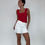 Thumbnail: Red Ruffled Crotchet Top