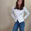 Thumbnail: Vintage White Silk Blazer