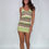 Thumbnail: Green Chevron Knit Midi Dress