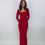 Thumbnail: Red Fitted Maxi Dress