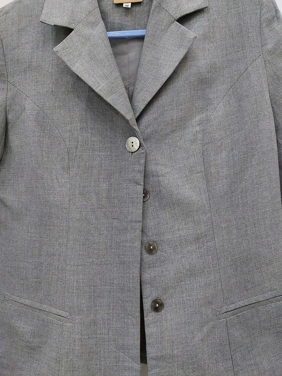 Thumbnail: EFIL Light Grey Summer Blazer for Women
