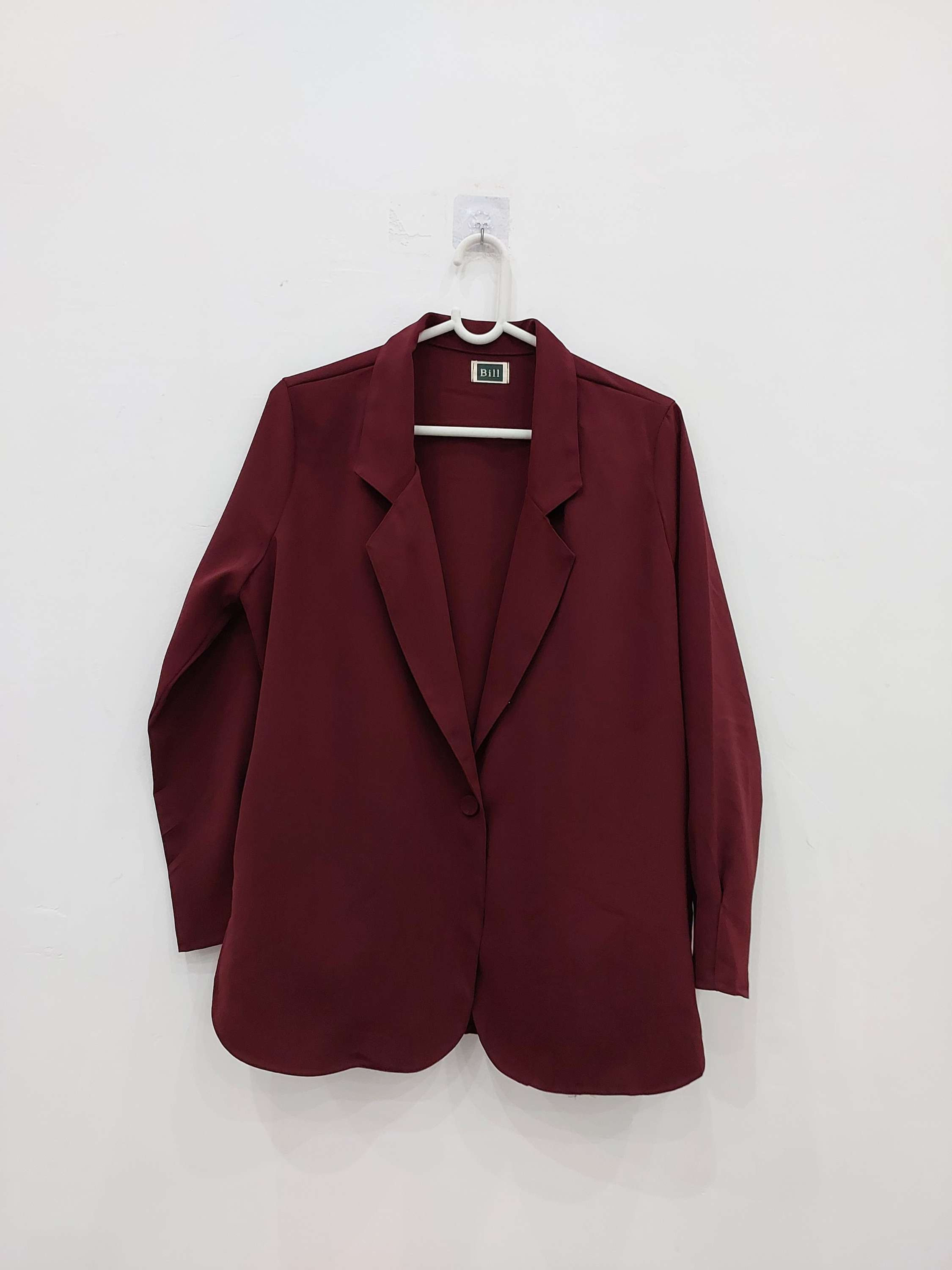 Wine Red Summer blazer for Women front view