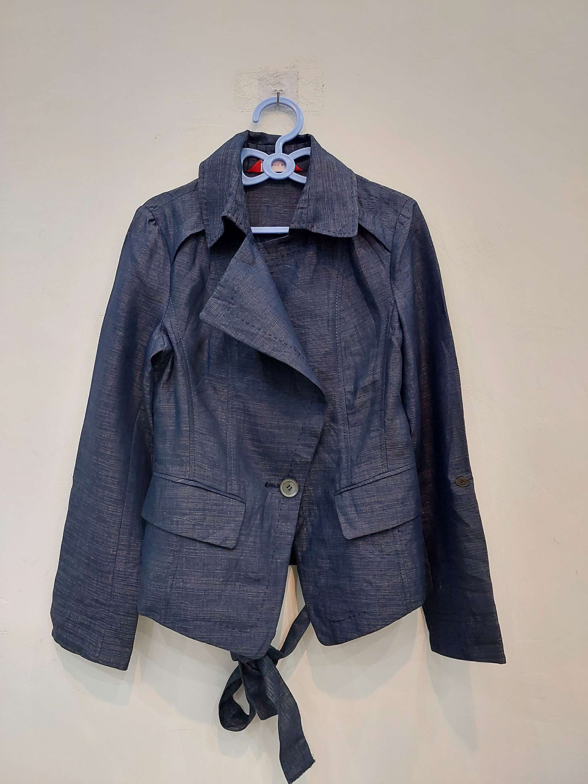 Anna Klein Navy Blue Blazer Jacket for women in Bust size 32