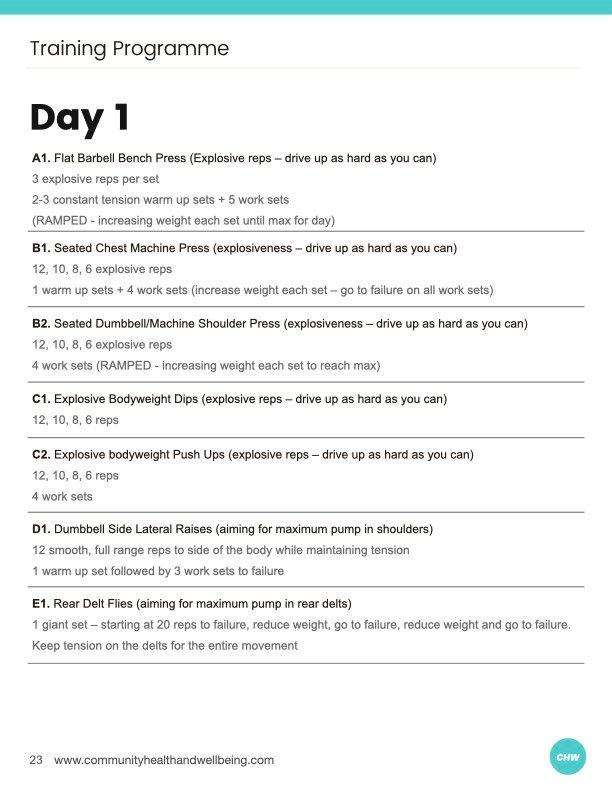 Thumbnail: The CHW Lean Muscle Programme