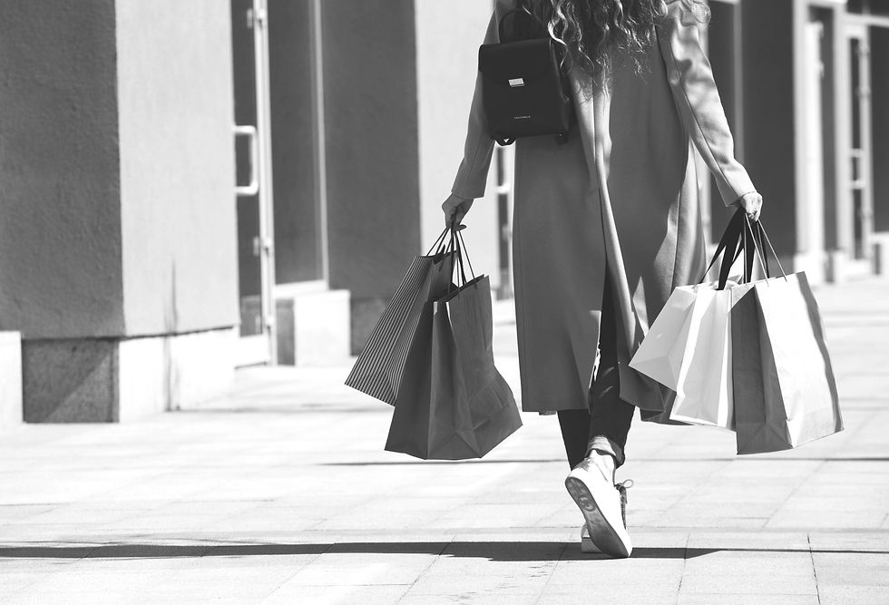 Girl with Shopping Bags