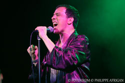 Photo de concert, chanteur, éclairage, lumière