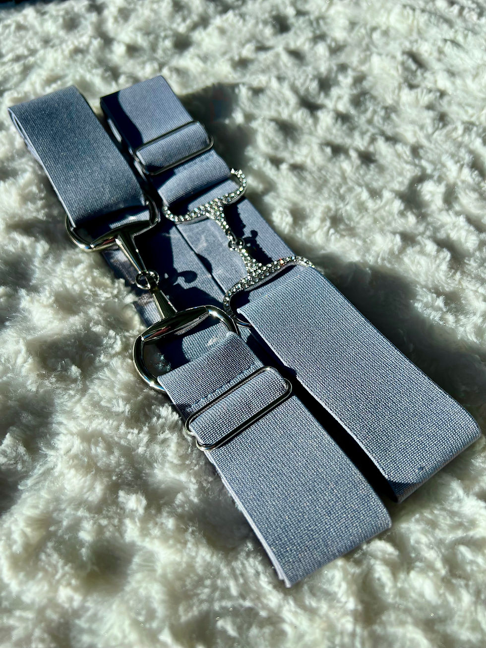 Thumbnail: Blue-Gray Elastic Bit Belt (1.5")