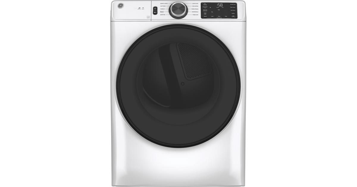 GE GFD55ESSNWW Front Load Electric Smart Dryer – New Open Box | Steam — Open Box