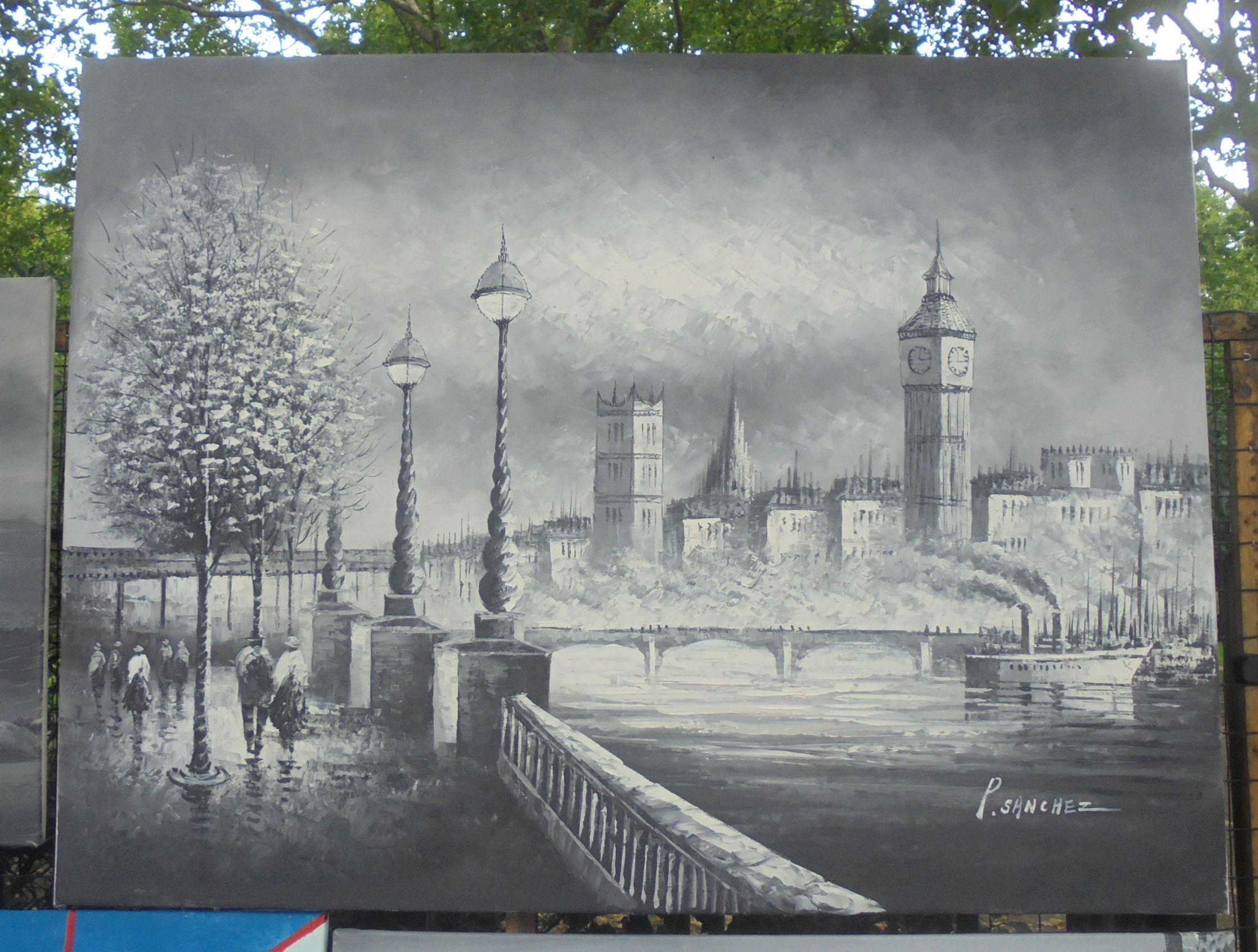 Big Ben and the house of Parliament from south side embankment