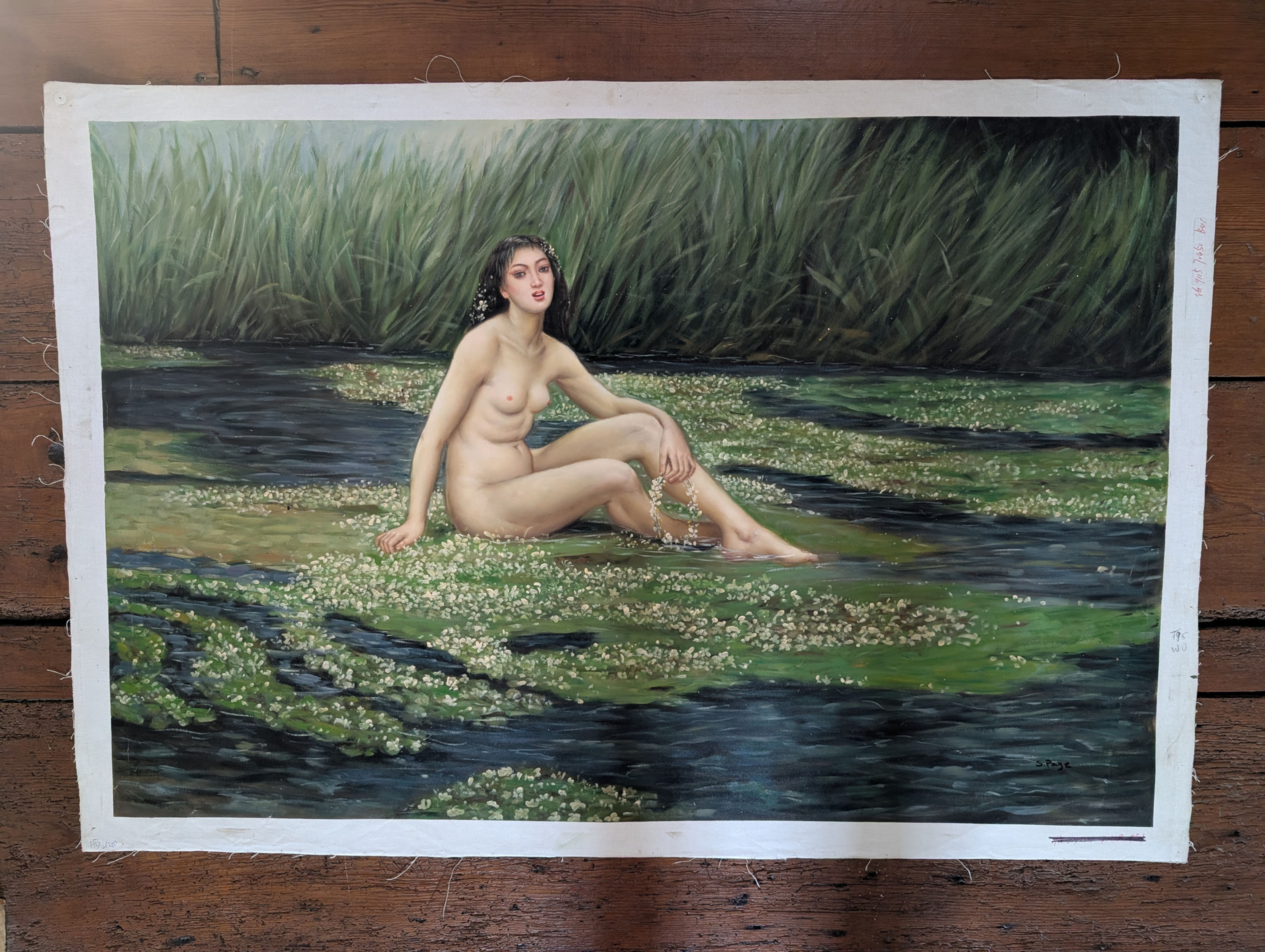 Hand painted nude oil painting