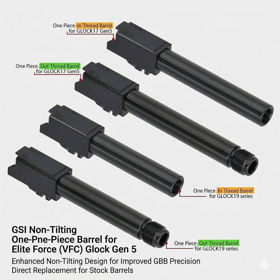 GSI OnePieceBarrel for VFC GLOCK Gen5 Series(TOY ONLY)  (Compatible with: VFC and Elite Force GLOCK Gen5 Series)