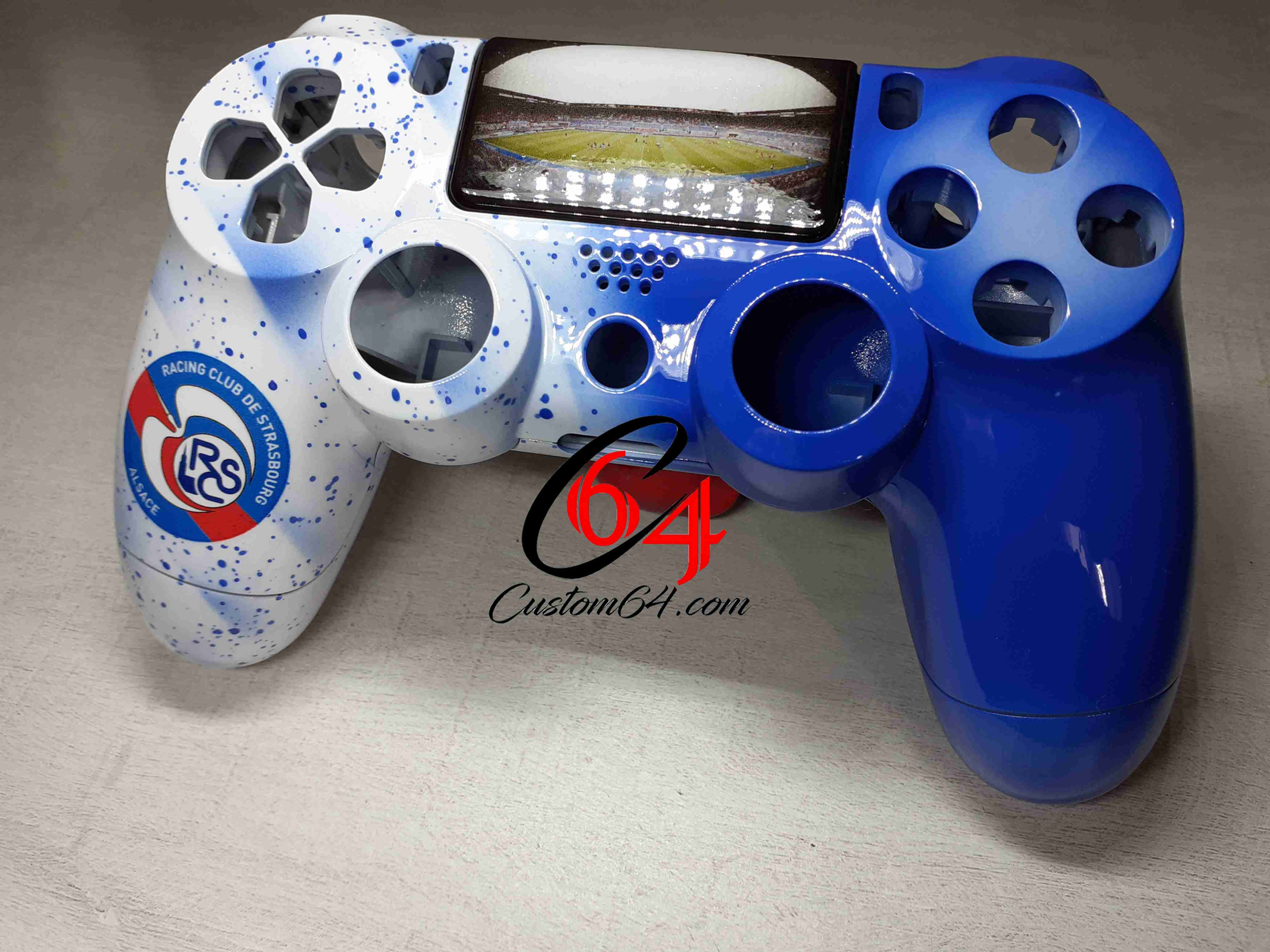 PS4 Controller Case Custom Racing club Strasbourg