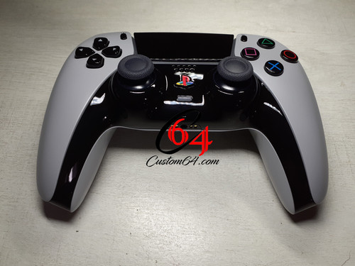Manette PS5 Dualsense Personnalisée Vintage PS1 - Finition Mate, Grise, Neuve Mais Ouverte