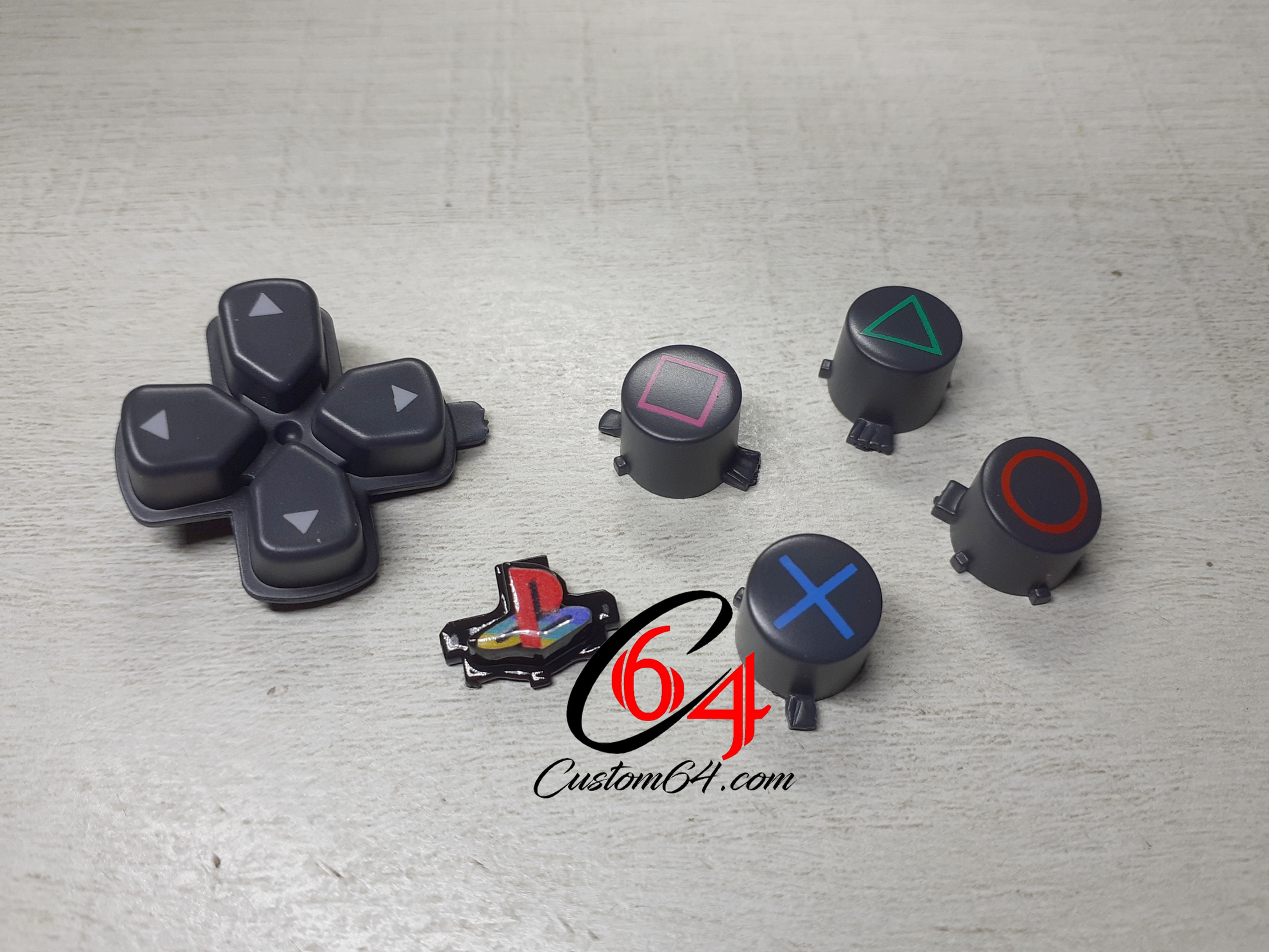 kit Boutons vintage gris brillant/mat manette ps5 dualsense