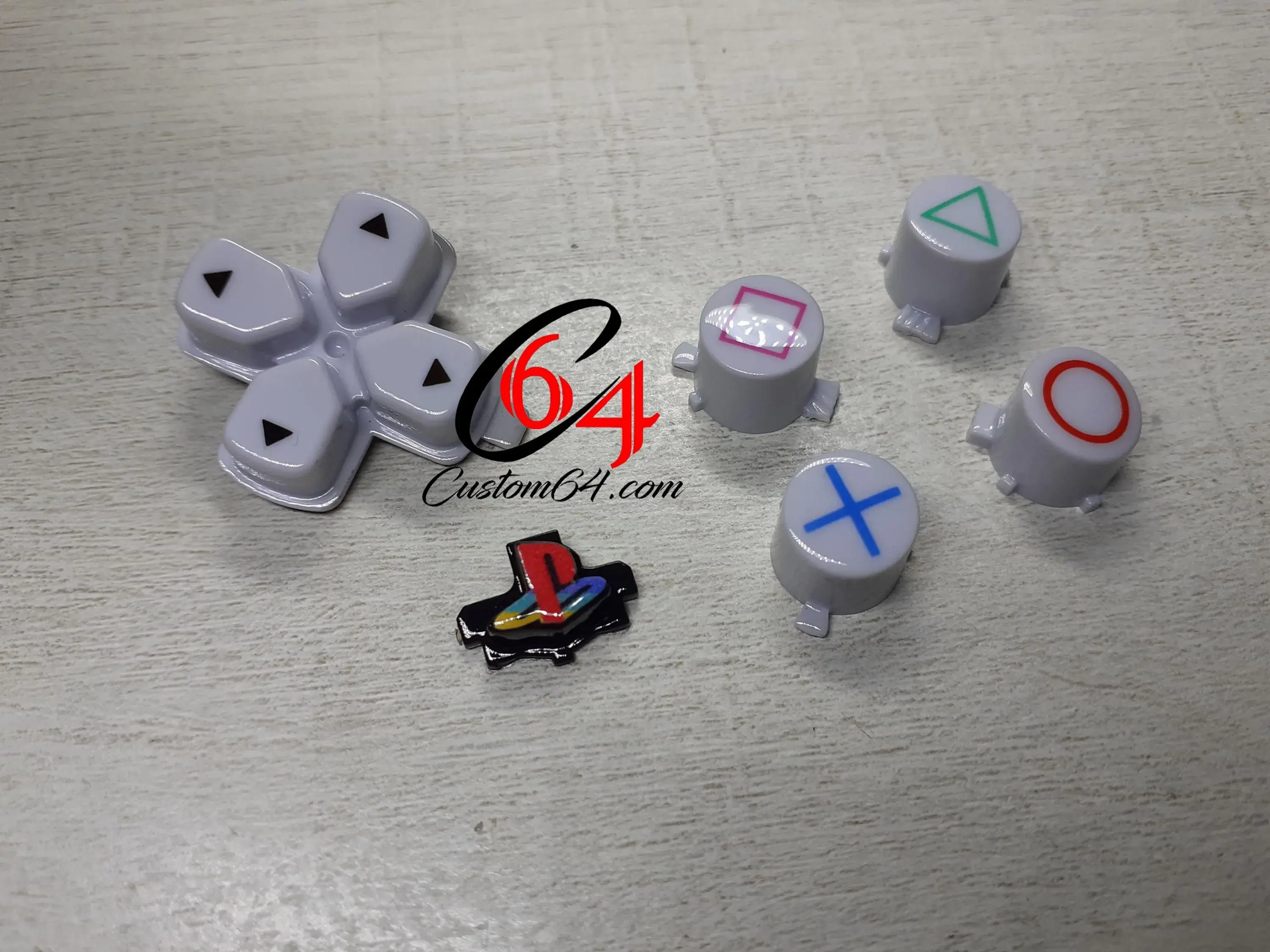 kit Boutons vintage blanc brillant manette ps5 dualsense