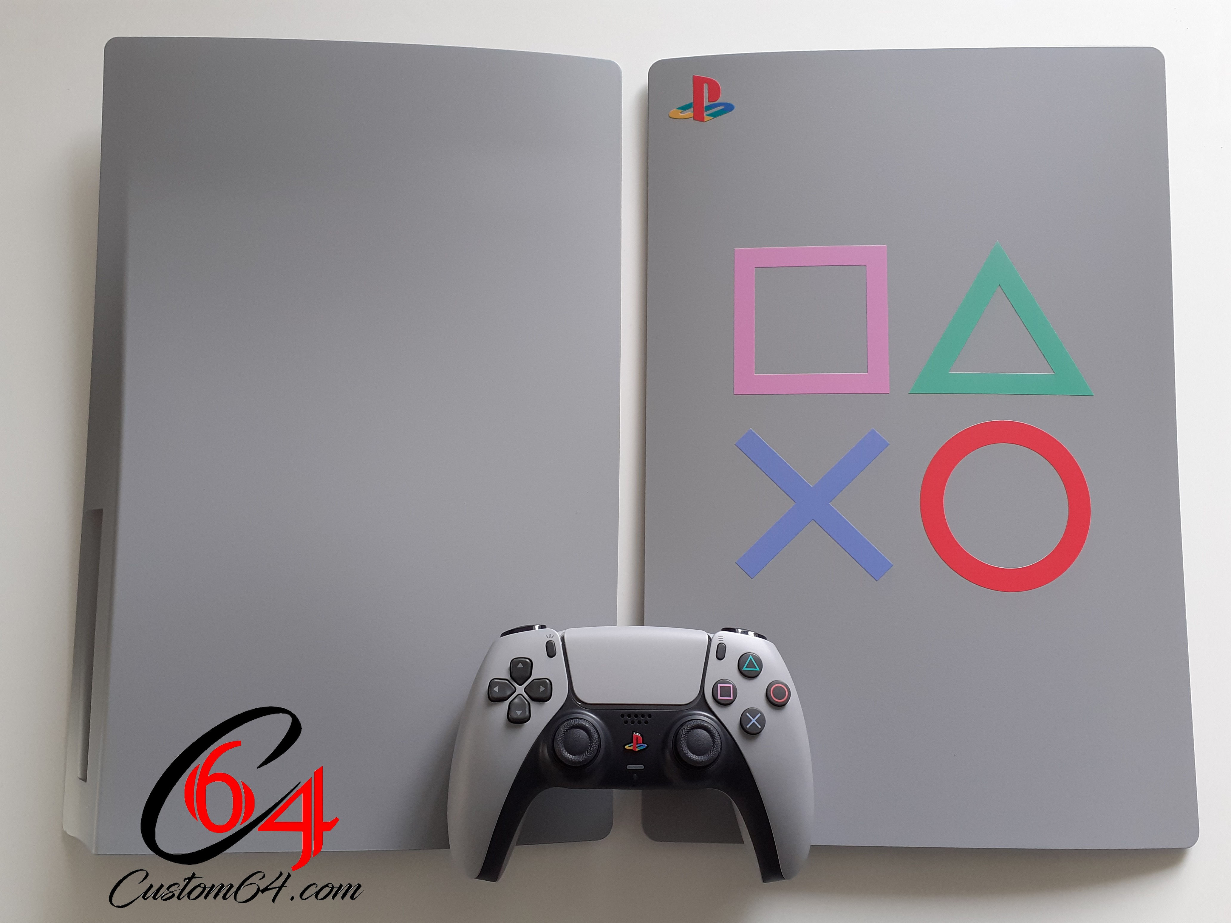 case ps5 vintage ps1 matte gray