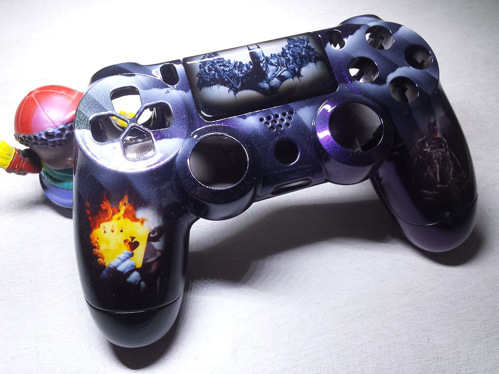 Miniature : Coque Manette PS4 Custom à l'aérographe !!! Dualshock 4 Sixaxis ! batman