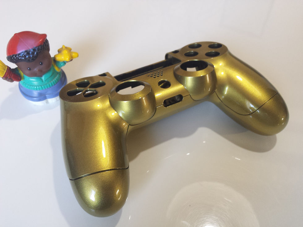 Thumbnail: Hull Controller PS4 Custom with airbrush !!! Dualshock 4 gold pearly