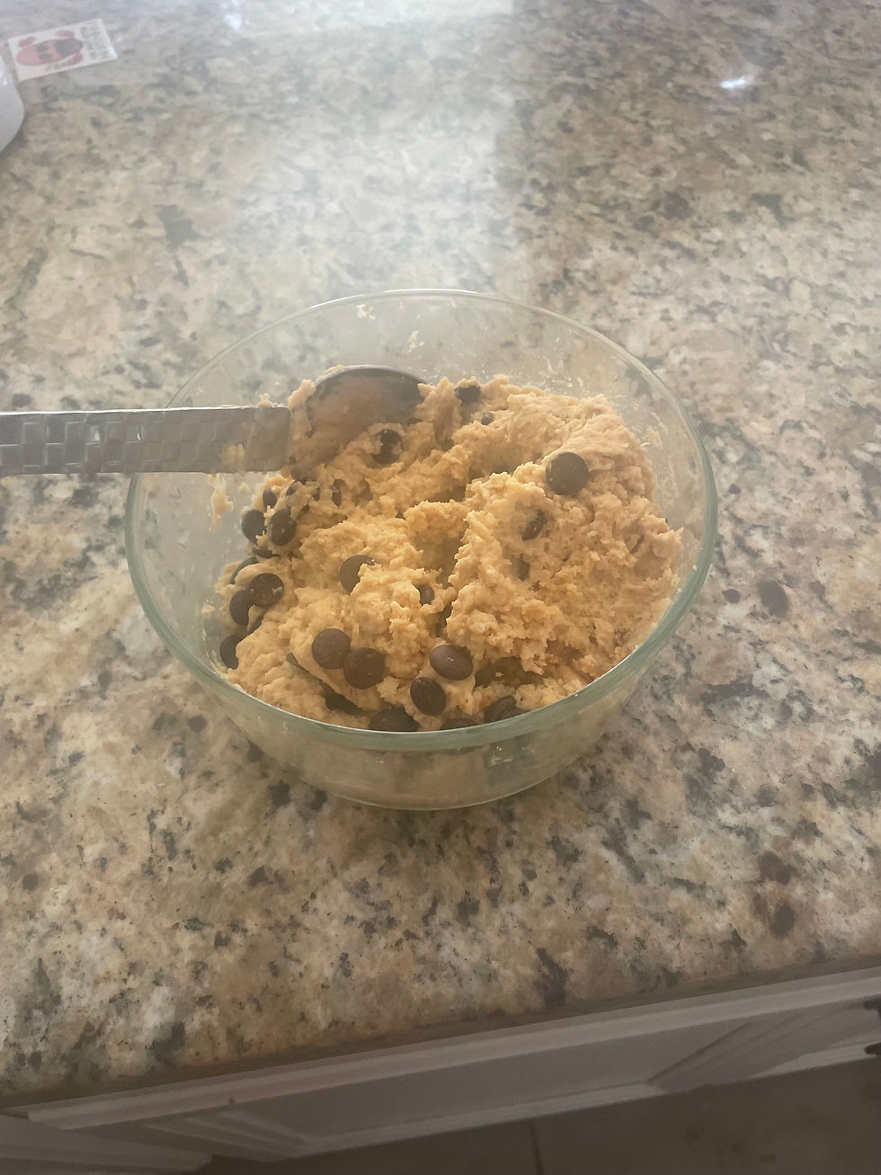 This is how my chickpea cookie dough looked.