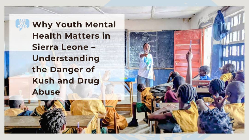 A youth-led Mental Heath Sessions