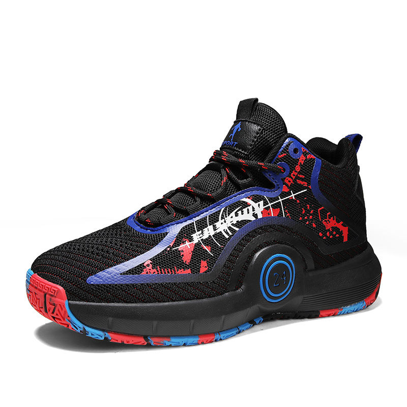 Thumbnail: Men's high-top outdoor basketball shoes wear-resistant lace-up trend MD soles wo