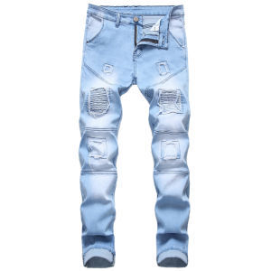 Thumbnail: Mens Jeans Stretch Straight Fit Denim Pants