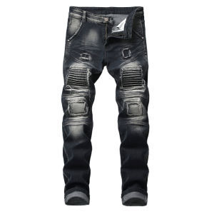 Thumbnail: Mens Jeans Stretch Straight Fit Denim Pants