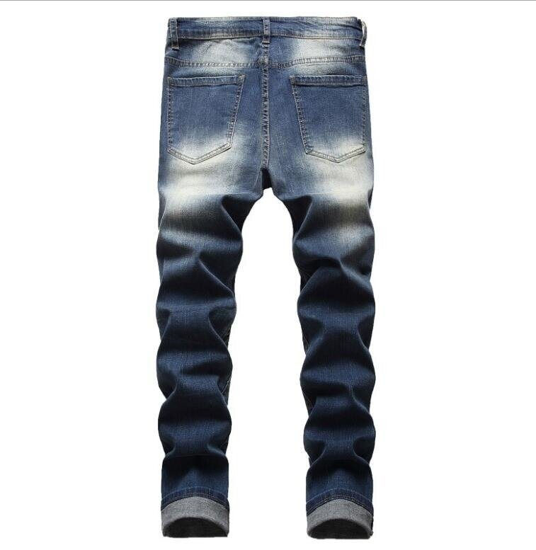 Thumbnail: Men Jeans Slim Fit Denim Pants