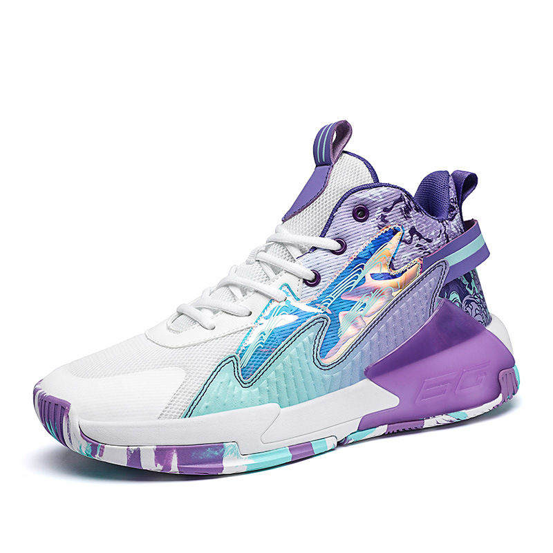 Thumbnail: Men's high-top basketball shoes outdoor wear-resistant high-elastic basketball t