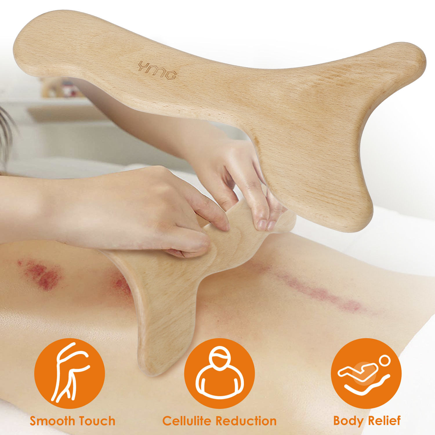 Wood Therapy Massage Tool Lymphatic Drainage Paddle Wooden Scraping Tools Therap