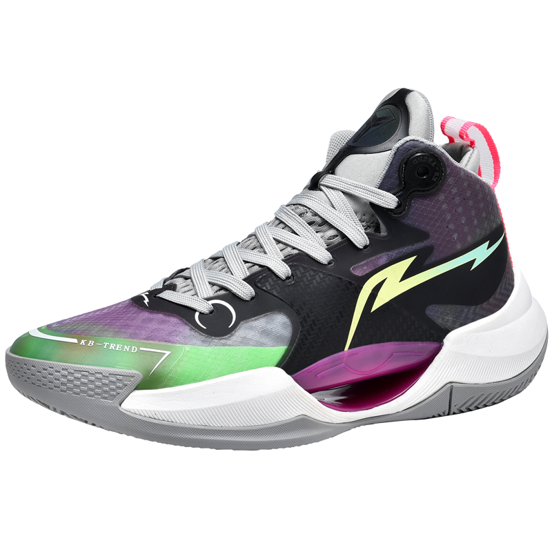 Thumbnail: Couple high-top lace-up basketball shoes men's luminous sneakers high elastic we