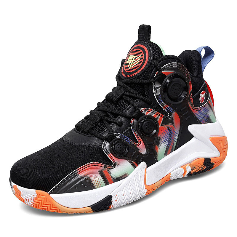 Thumbnail: Brand professional men's basketball sneakers non-slip high top couple breathable