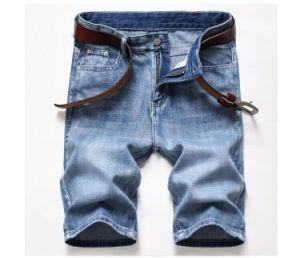 Thumbnail: Men's Denim Shorts Stylish Straight Leg Jeans Shorts