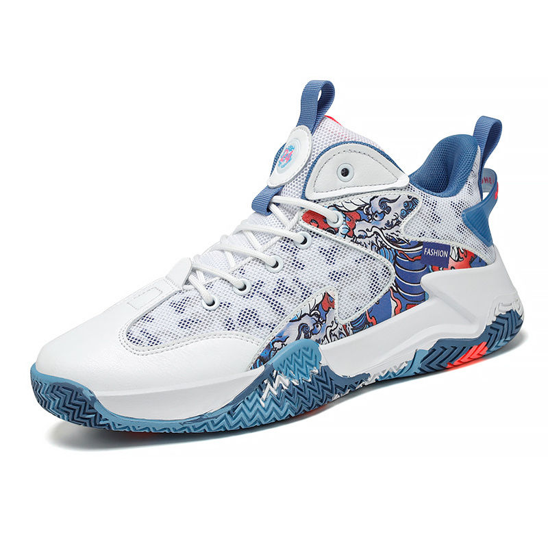 Thumbnail: Men's Basketball Breathable Cushioning Anti-Slip Sneakers Gym Training Sports Ba