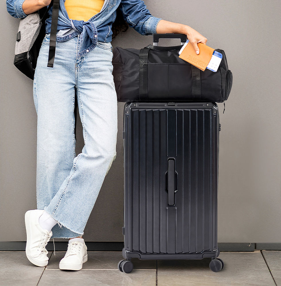 Thumbnail: Luggage Set 4 pcs (20"/24"/29"/Travel Bag), PC+ABS Durable Lightweight Luggage w