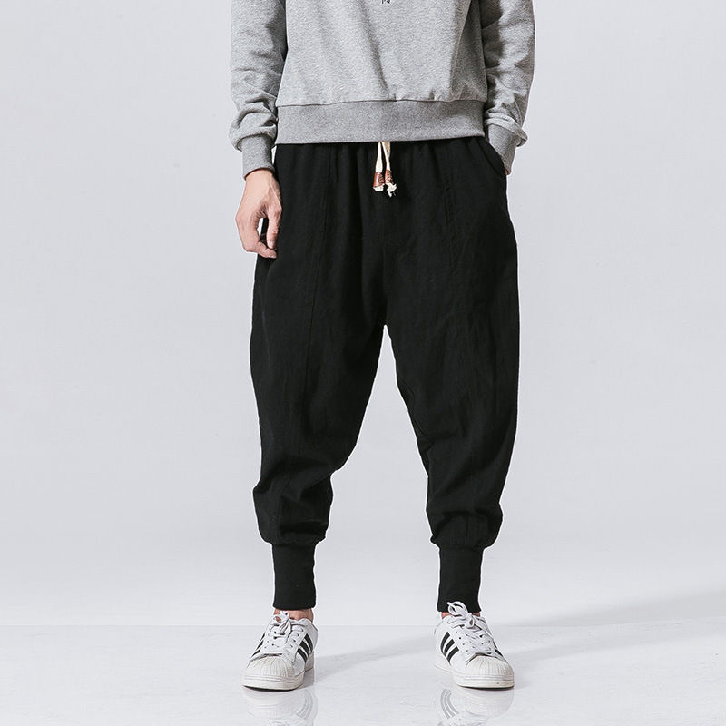 Thumbnail: Cotton And Linen Feet Jarem Pants Tide Hip Hop Pants For Man