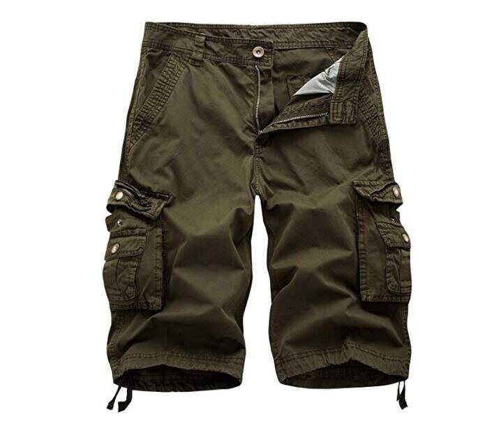 Thumbnail: Mens Cotton Relaxed Fit Fit Outdoor Camouflage Camo Cargo Shorts