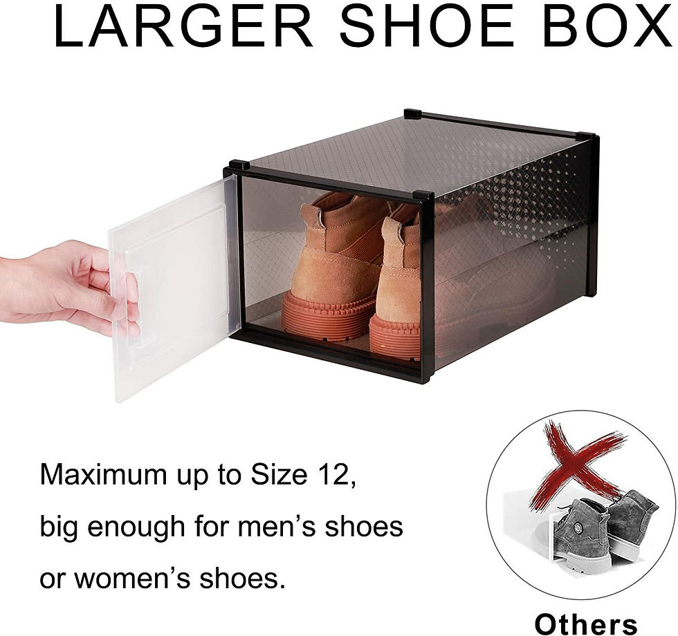 Thumbnail: Storage Shoe Box;  Foldable Clear Sneaker Display Box;  Stackable Storage Bins S