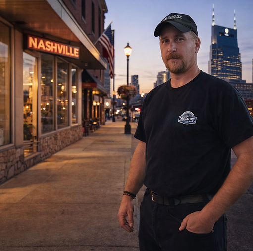 Dave Gregory, owner of Gregory Refrigeration, standing in front of Nashville — local, hands-on service you can trust