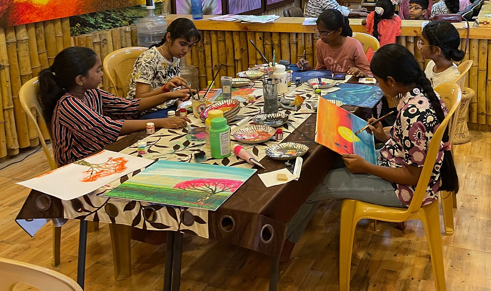 Ancilia Painting with friends