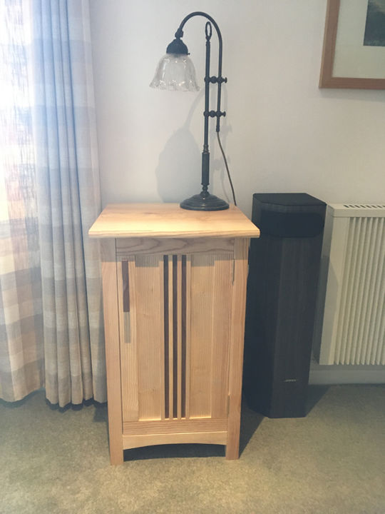 Ash and Walnut Light Table - handmade by Hill Top Furniture, Cumbria