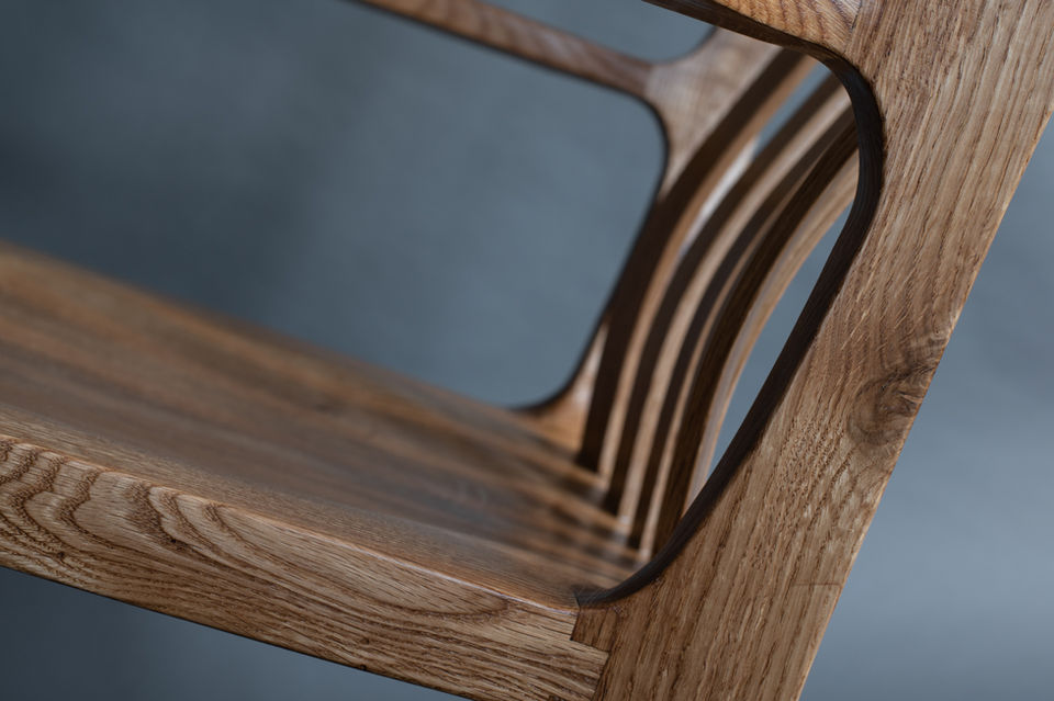 Oak rocking chair - handmade by Hill Top Furniture, Cumbria