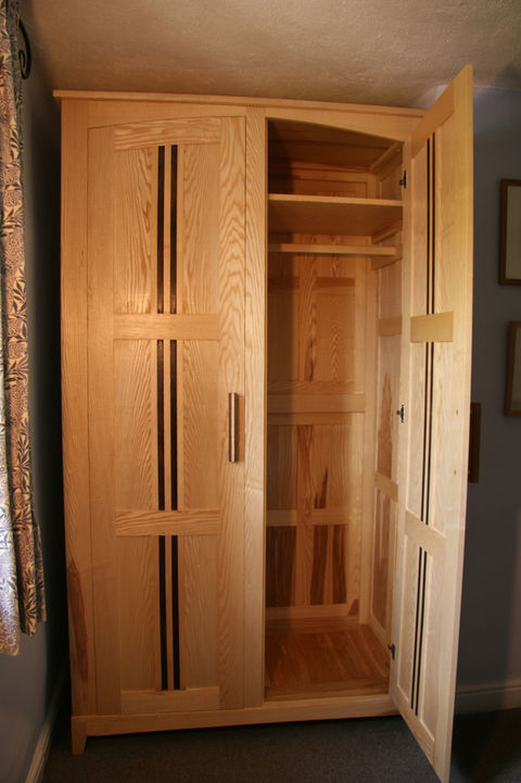Ash and Walnut Wardrobe - handmade by Hill Top Furniture, Cumbria