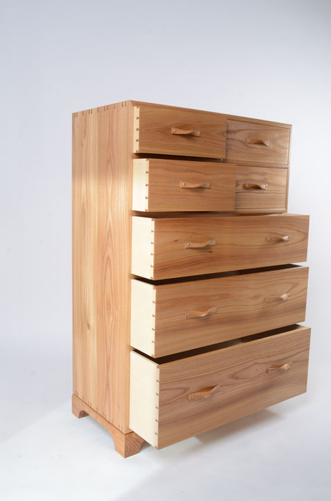 Elm Chest of Drawers - handmade by Hill Top Furniture, Cumbria