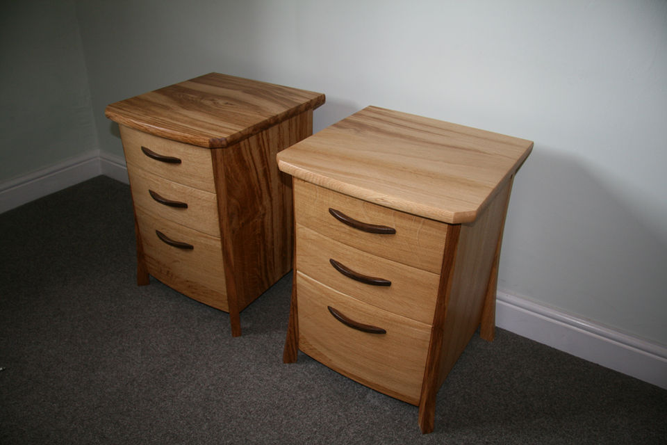 Pair of Oak Bedside Cabinets - handmade by Hill Top Furniture, Cumbria