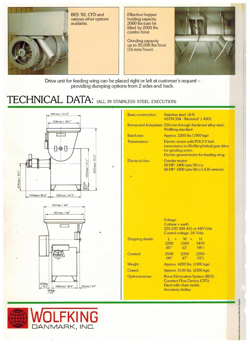 Thumbnail: Used Wolfking Self Feeding Grinder (SFG) 1500/250 For Sale