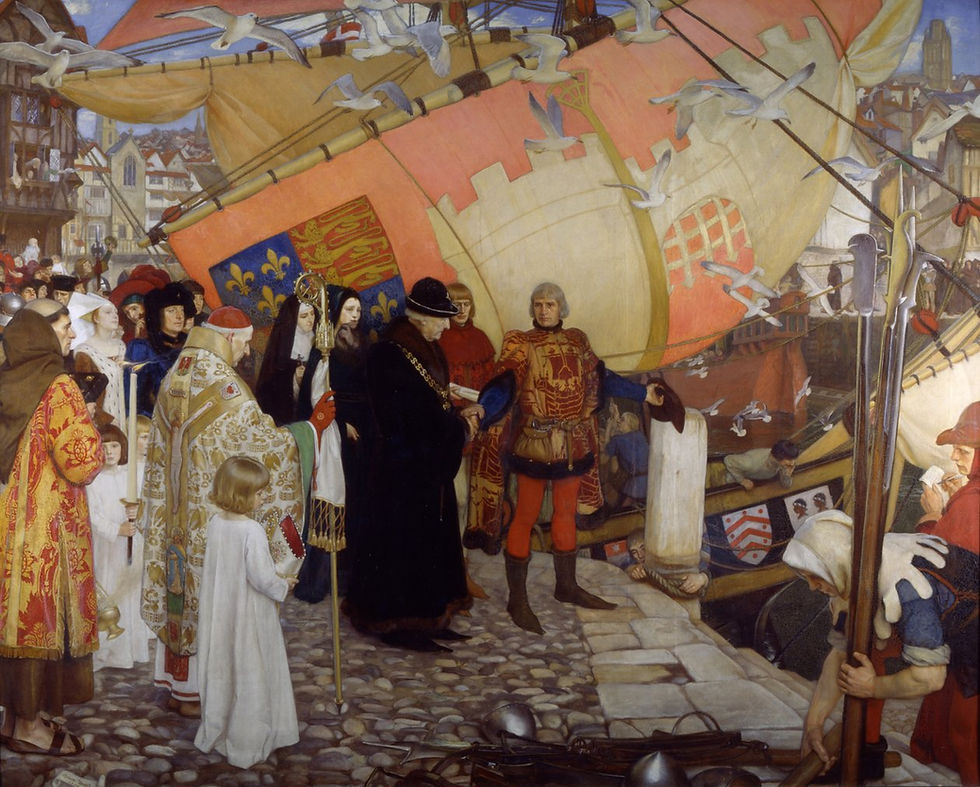 The Departure of John and Sebastian Cabot from Bristol on their first voyage of discovery, 1497 — Ernest Board