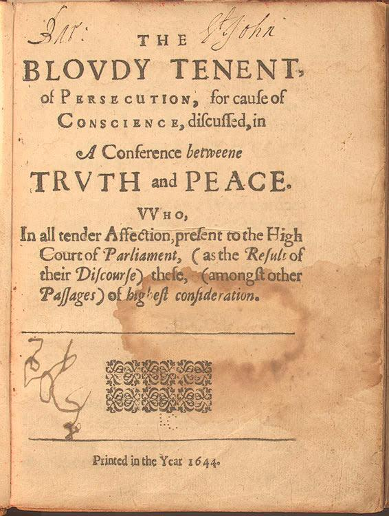 Cover of the Bloody Tenent